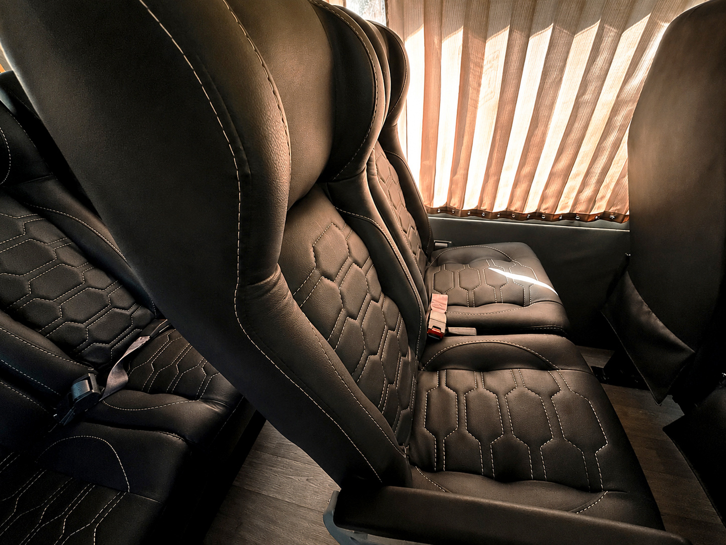 Platinum Luxury Bus interior with super ergonomic seats